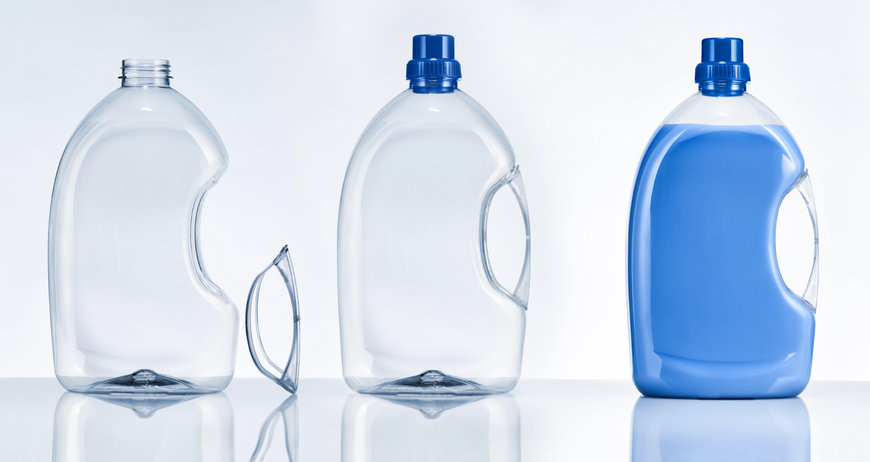 GREATER STABILITY WITH LESS MATERIAL: KHS DEVELOPS PET BOTTLE WITH GLUED-IN HANDLE